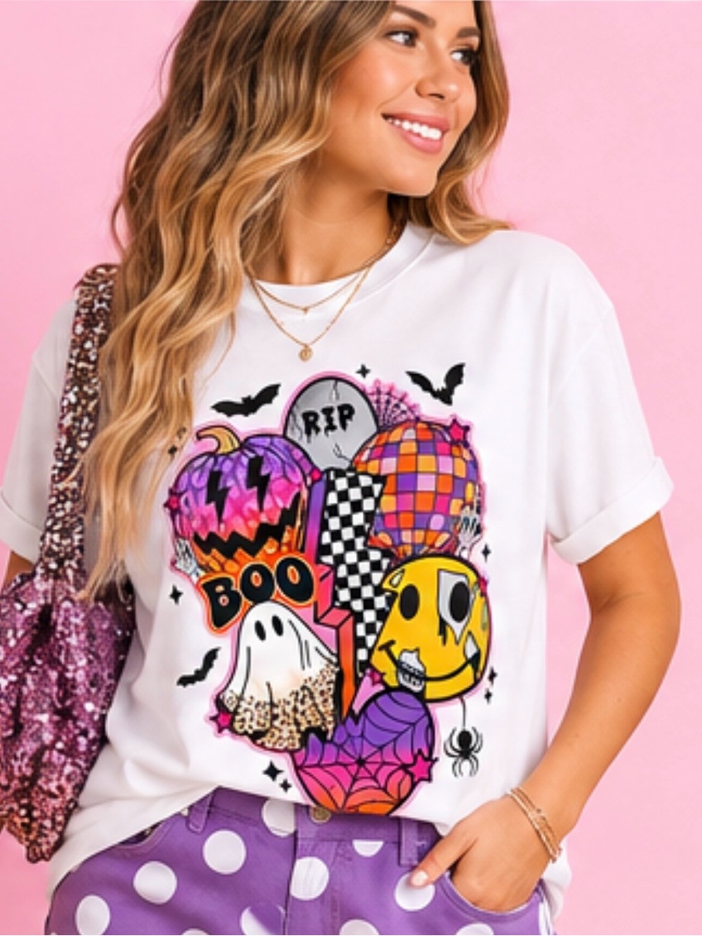 Retro Halloween Collage DTF Graphic T-shirt various sizes